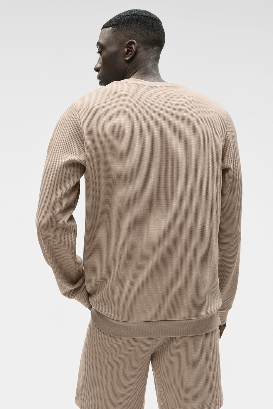 Alo Yoga Waffle Lounge Long Sleeve Crew - Gravel