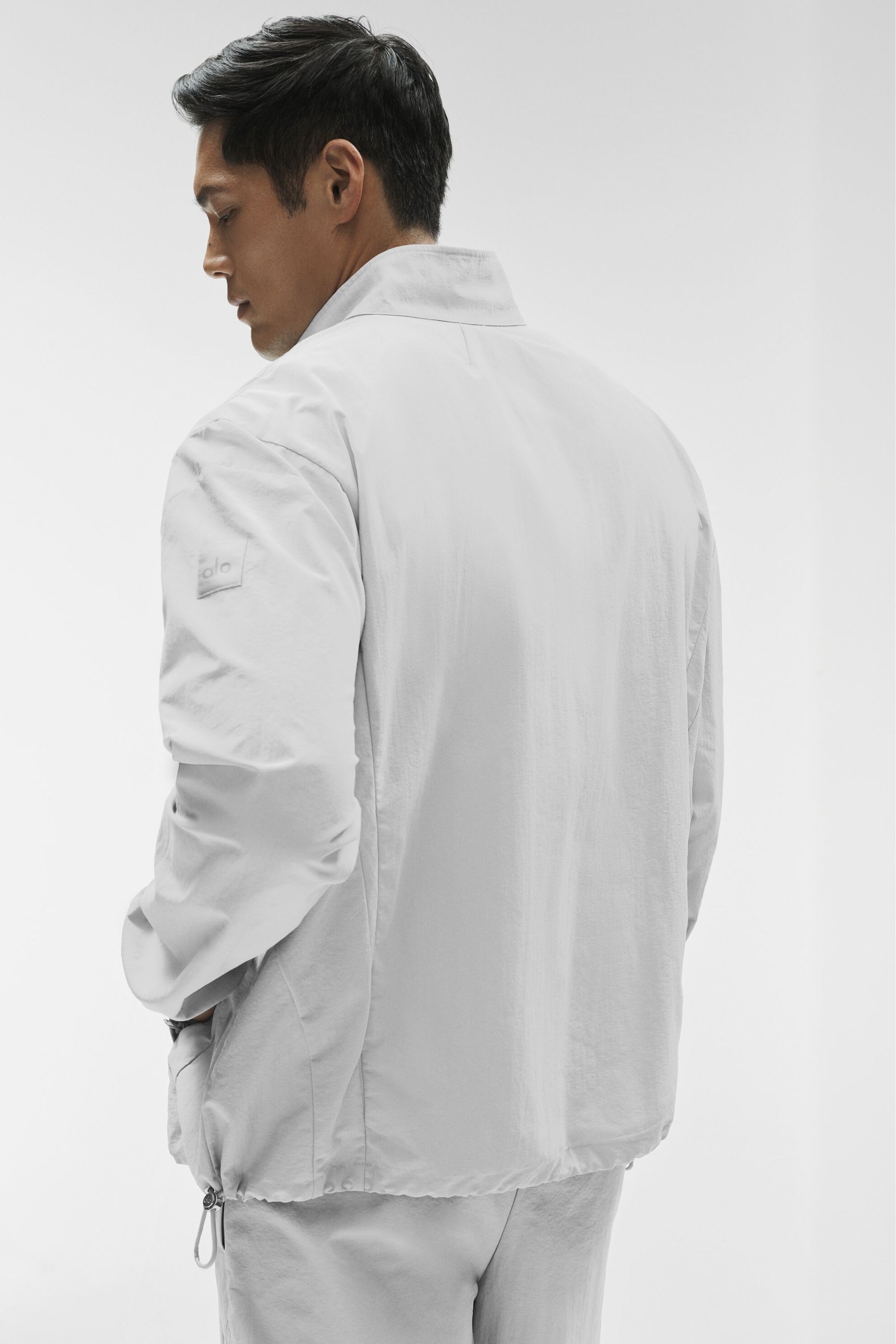 Alo Yoga Takeaway Track Full Zip Jacket - Titanium