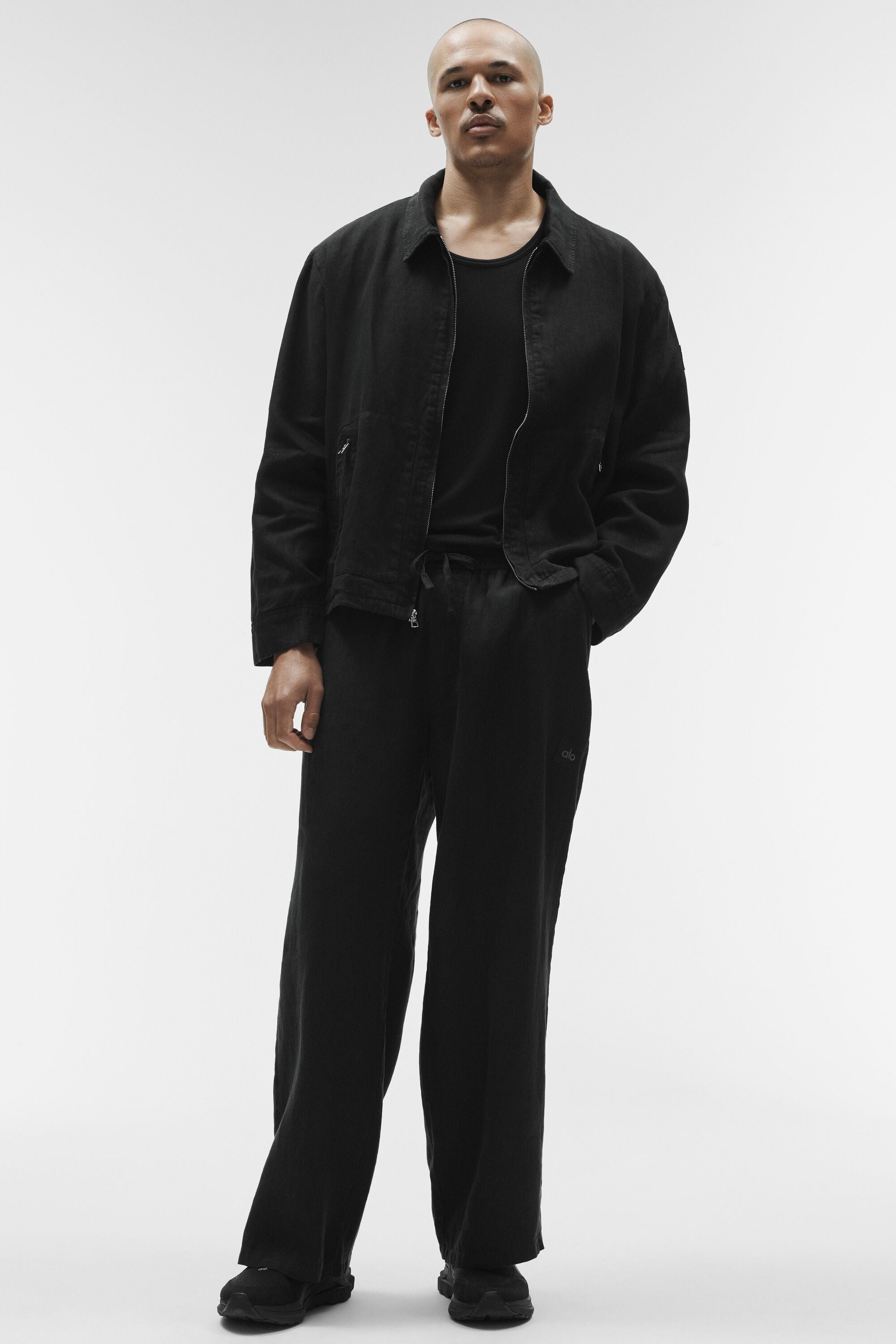 Alo Yoga Linen Days Full Zip Jacket - Black