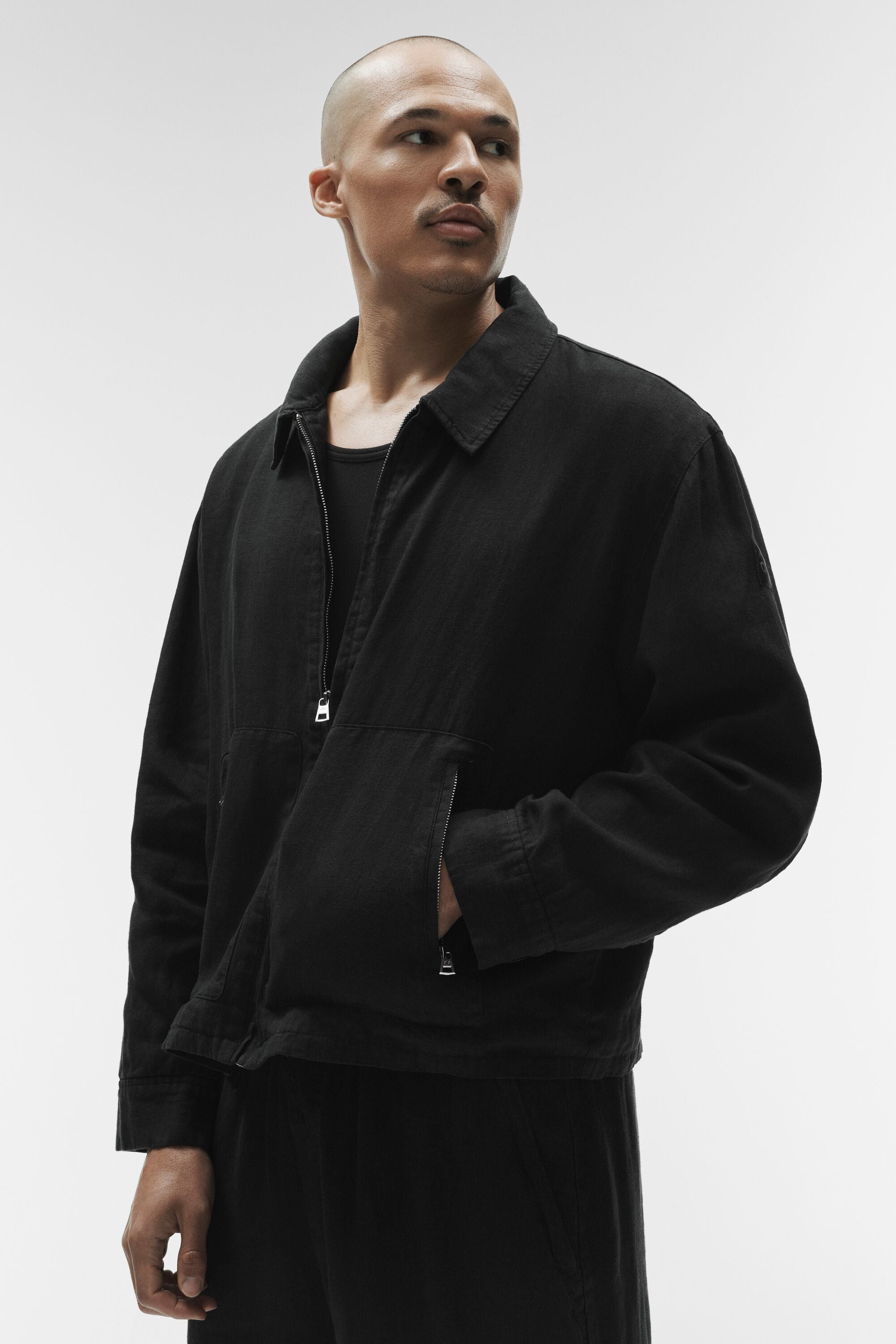 Alo Yoga Linen Days Full Zip Jacket - Black