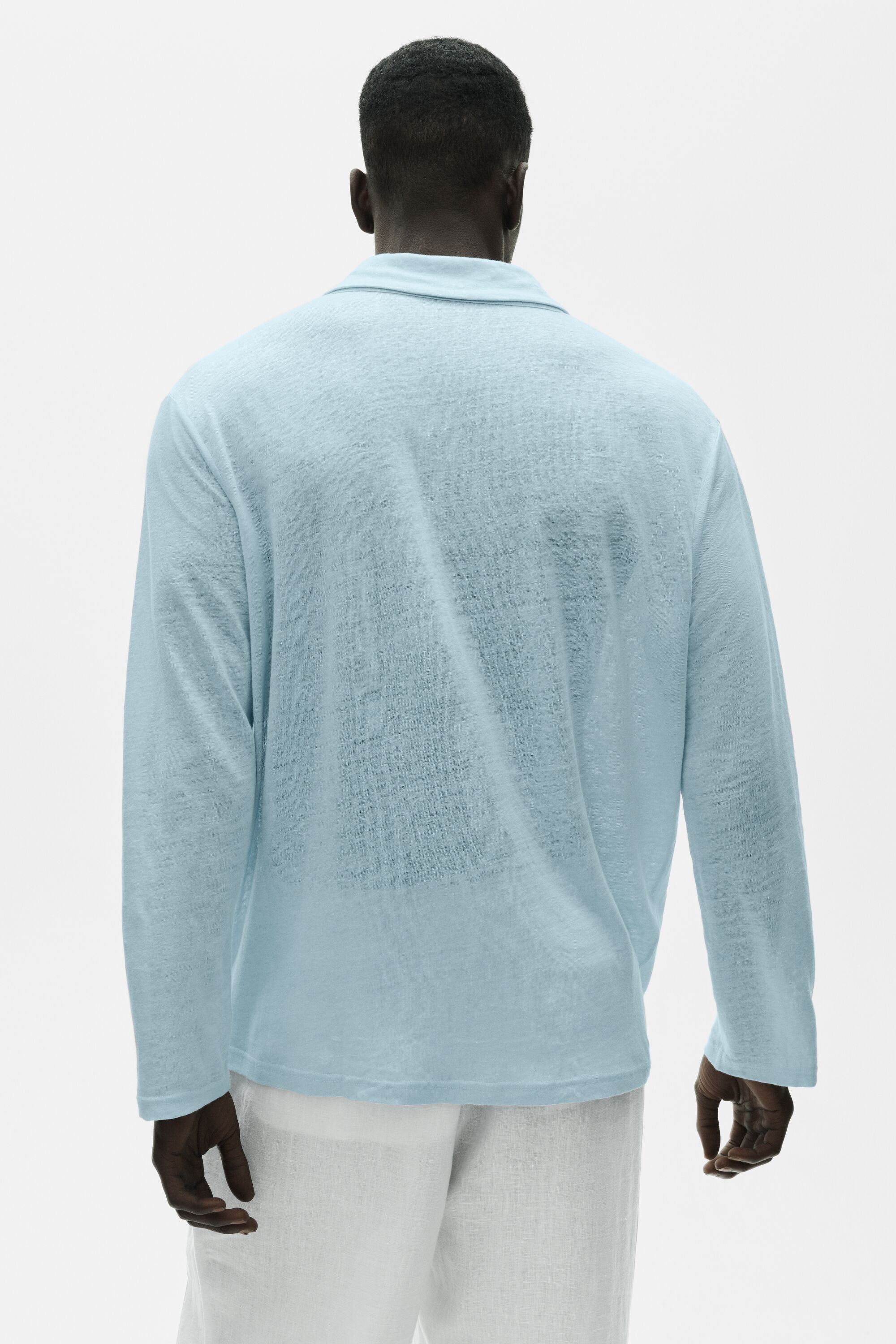 Alo Yoga Linen Jersey Coastal Long Sleeve Pullover - Seaside Blue