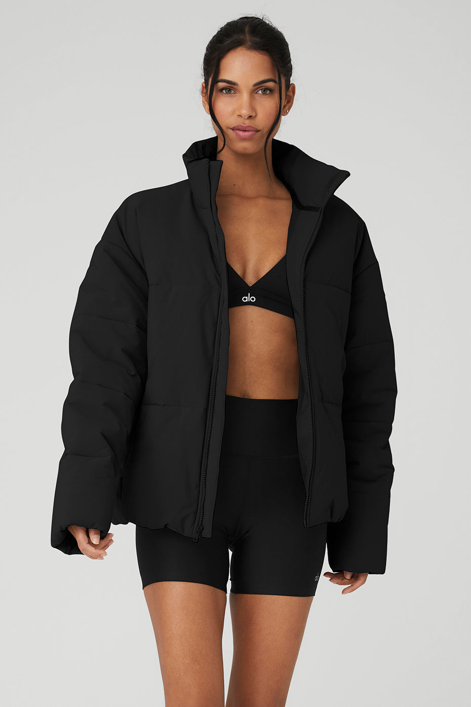 Alo Yoga Stretch Woven Street Puffer - Black