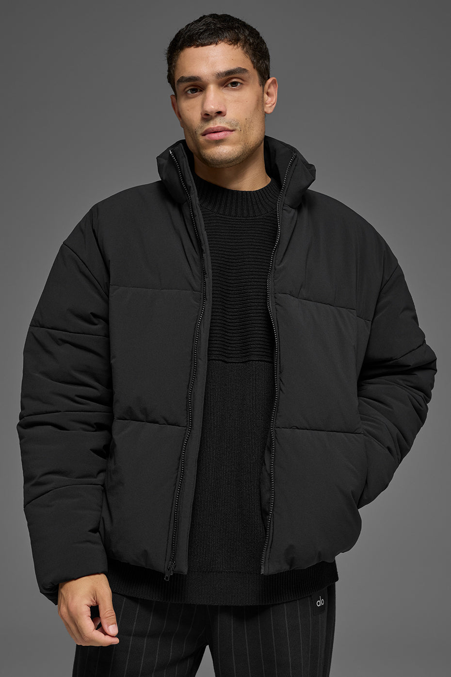 Alo Yoga Stretch Woven Street Puffer - Black
