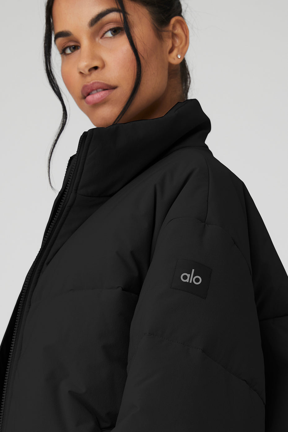 Alo Yoga Stretch Woven Street Puffer - Black
