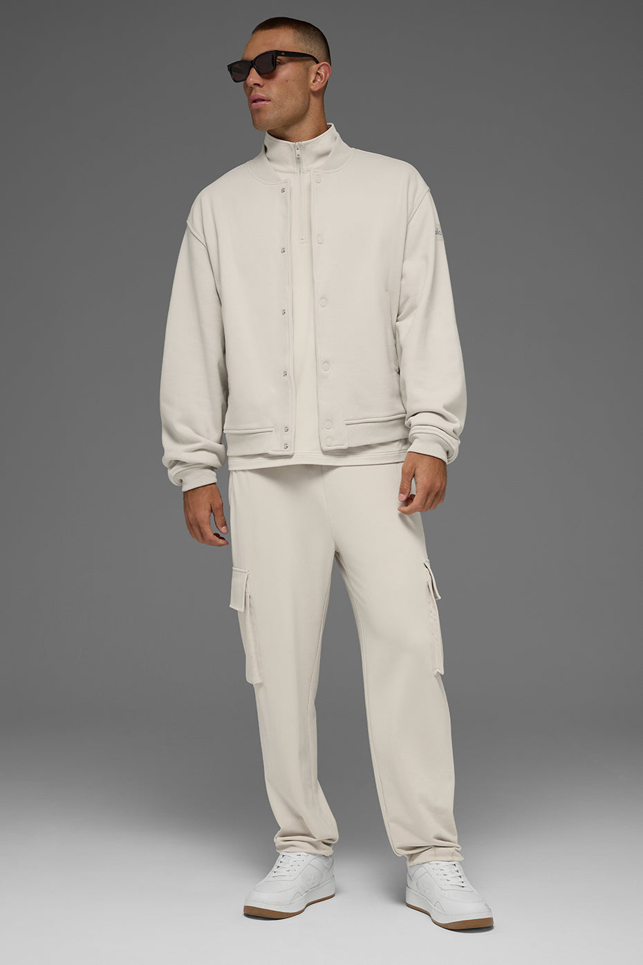 Alo Yoga Renown Varsity Jacket - Bone