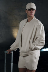 Alo Yoga Renown Varsity Jacket - Bone