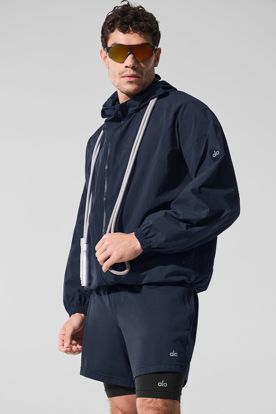 Alo Yoga Vantage Nylon Ripstop Track Jacket - Navy