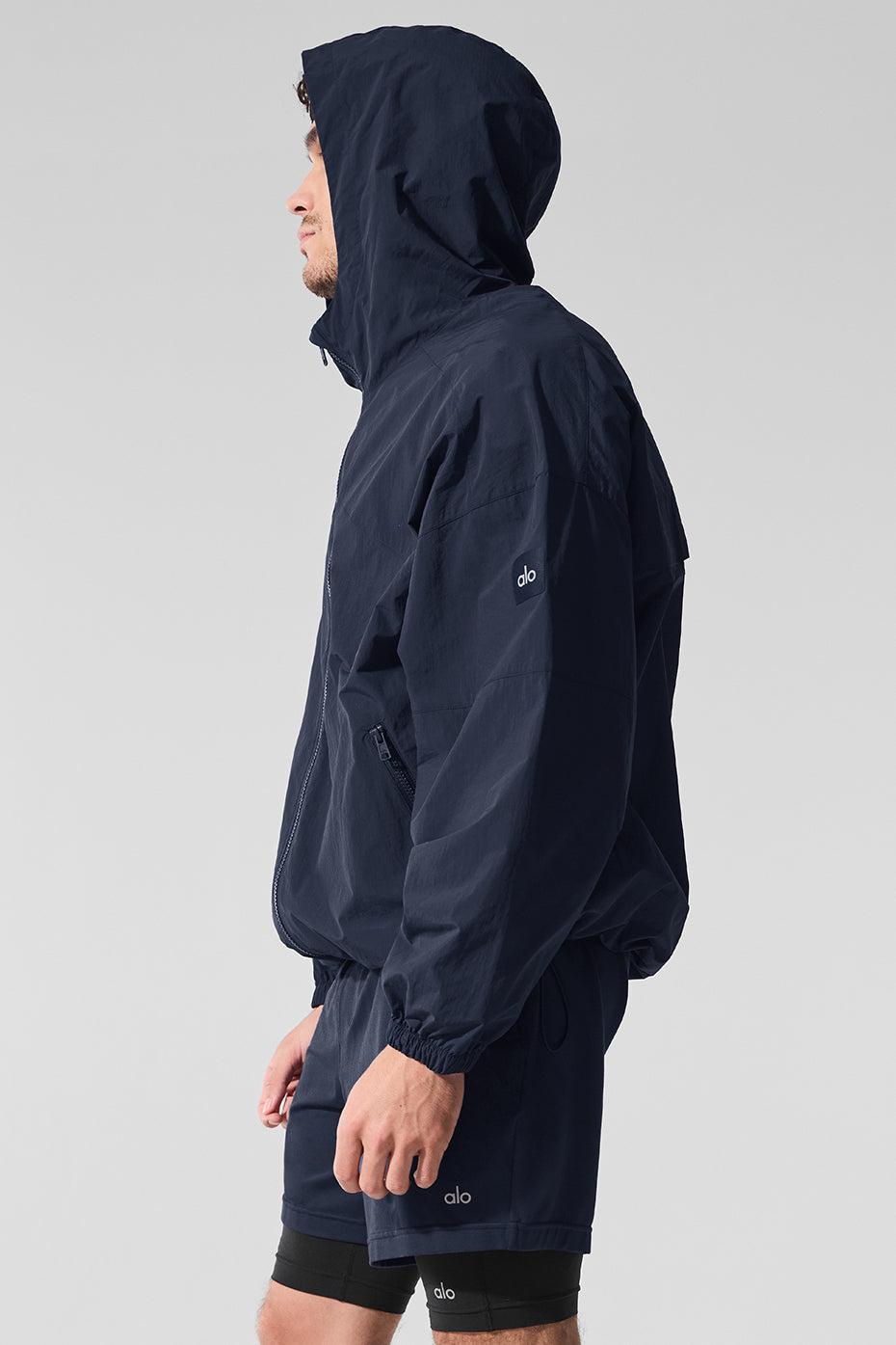 Alo Yoga Vantage Nylon Ripstop Track Jacket - Navy