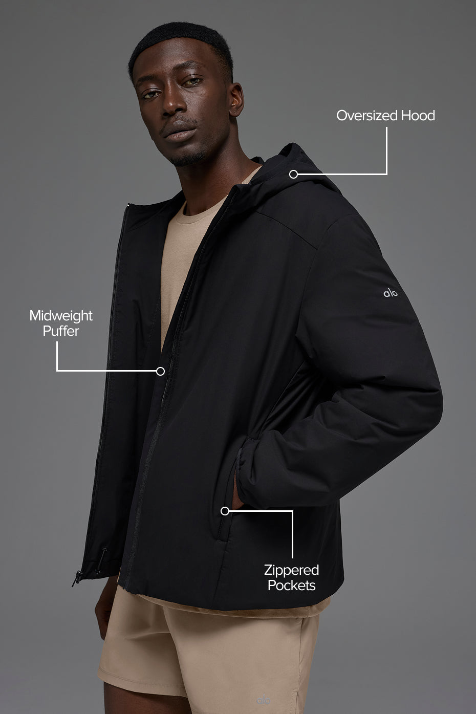 Alo Yoga Elemental Full-Zip Jacket - Black