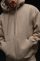 Alo Yoga Cotton Canvas Full Zip Hoodie - Gravel