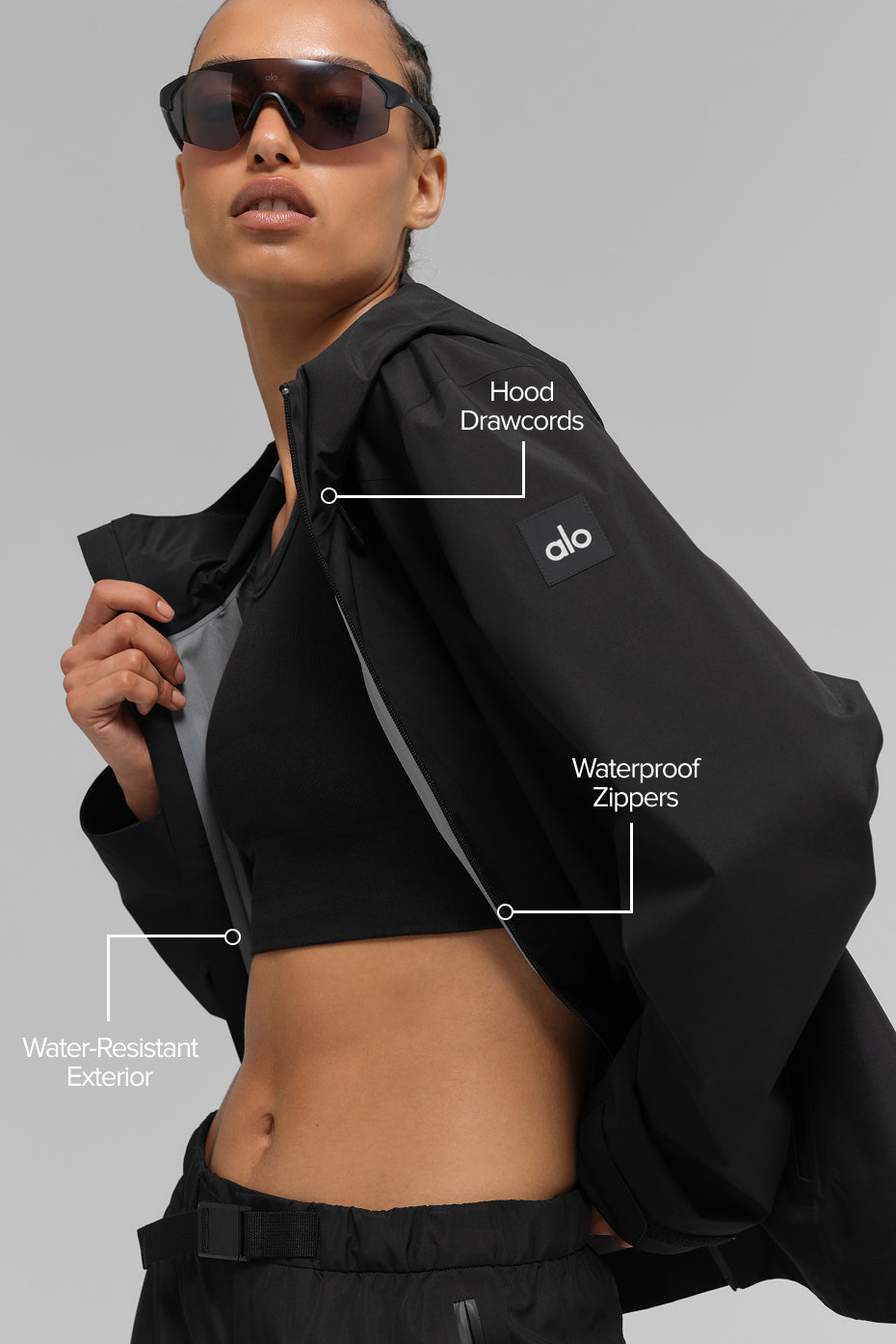 Alo Yoga Alpha Shell Jacket - Black