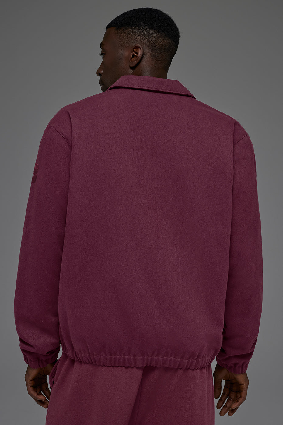 Alo Yoga Cotton Canvas Coaches Jacket - Burgundy