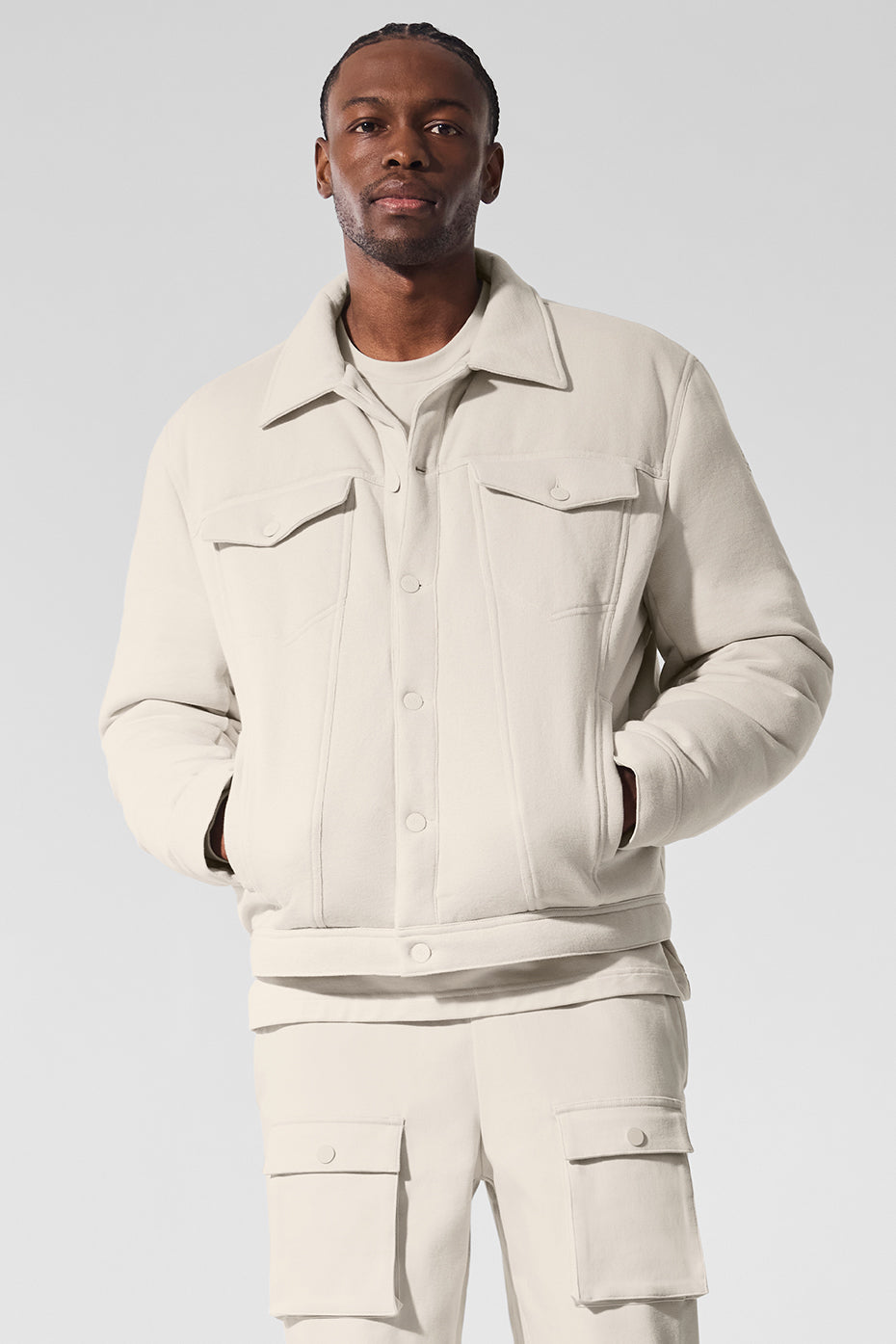 Alo Yoga Ease Trucker Jacket - Bone