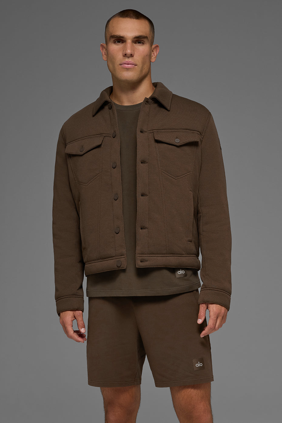 Alo Yoga Ease Trucker Jacket - Espresso