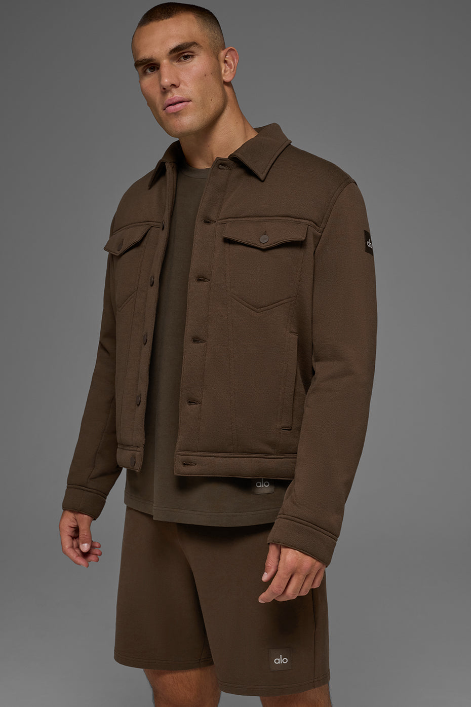 Alo Yoga Ease Trucker Jacket - Espresso