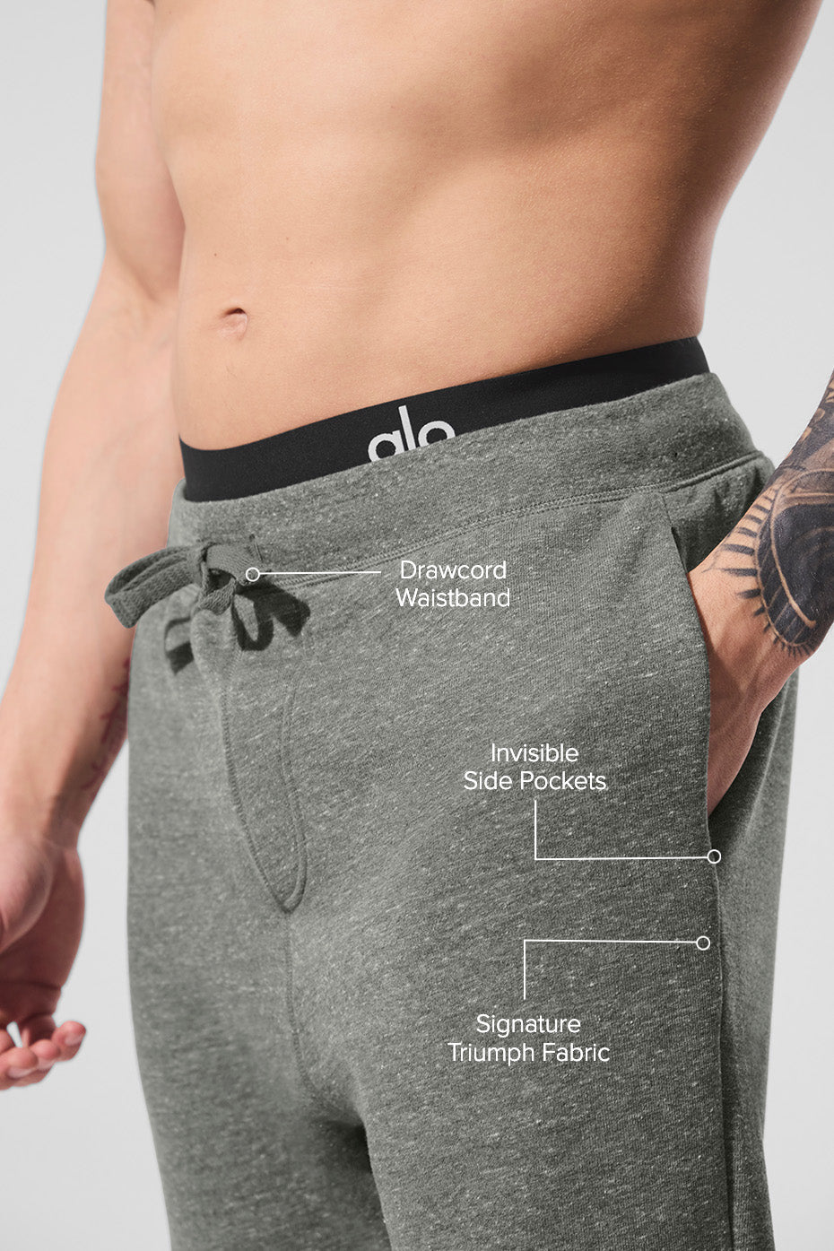 Alo Yoga The Triumph Sweatpant - Grey Triblend