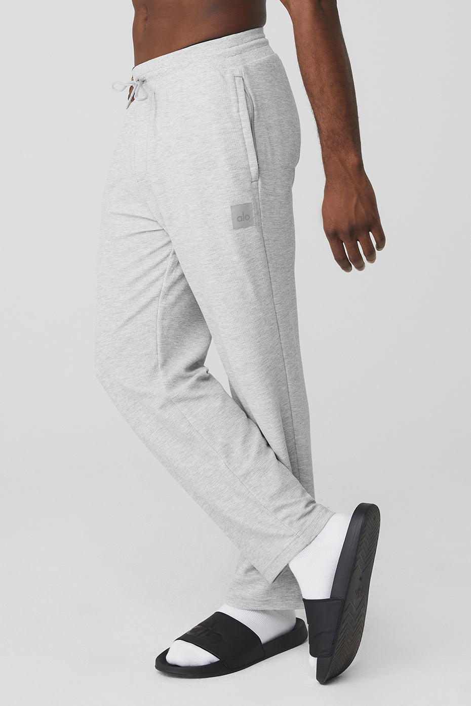 Alo Yoga Micro Waffle Fast Break Sweatpant - Athletic Heather Grey