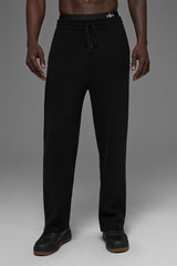 Alo Yoga Scholar Straight Leg Sweatpant - Black