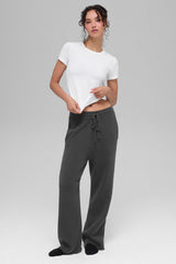Alo Yoga Scholar Straight Leg Sweatpant - Anthracite
