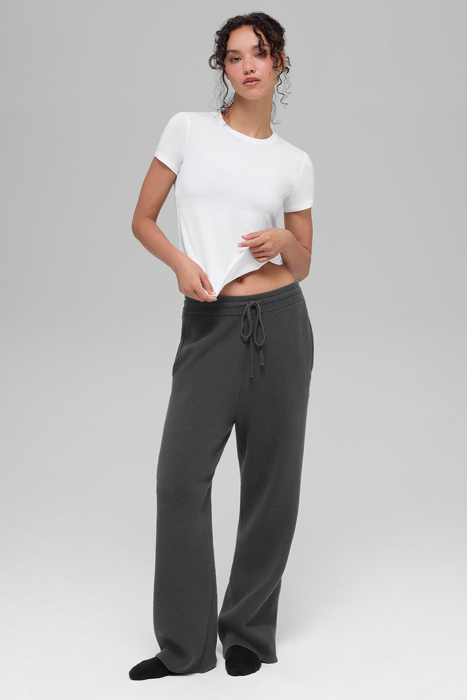 Alo Yoga Scholar Straight Leg Sweatpant - Anthracite