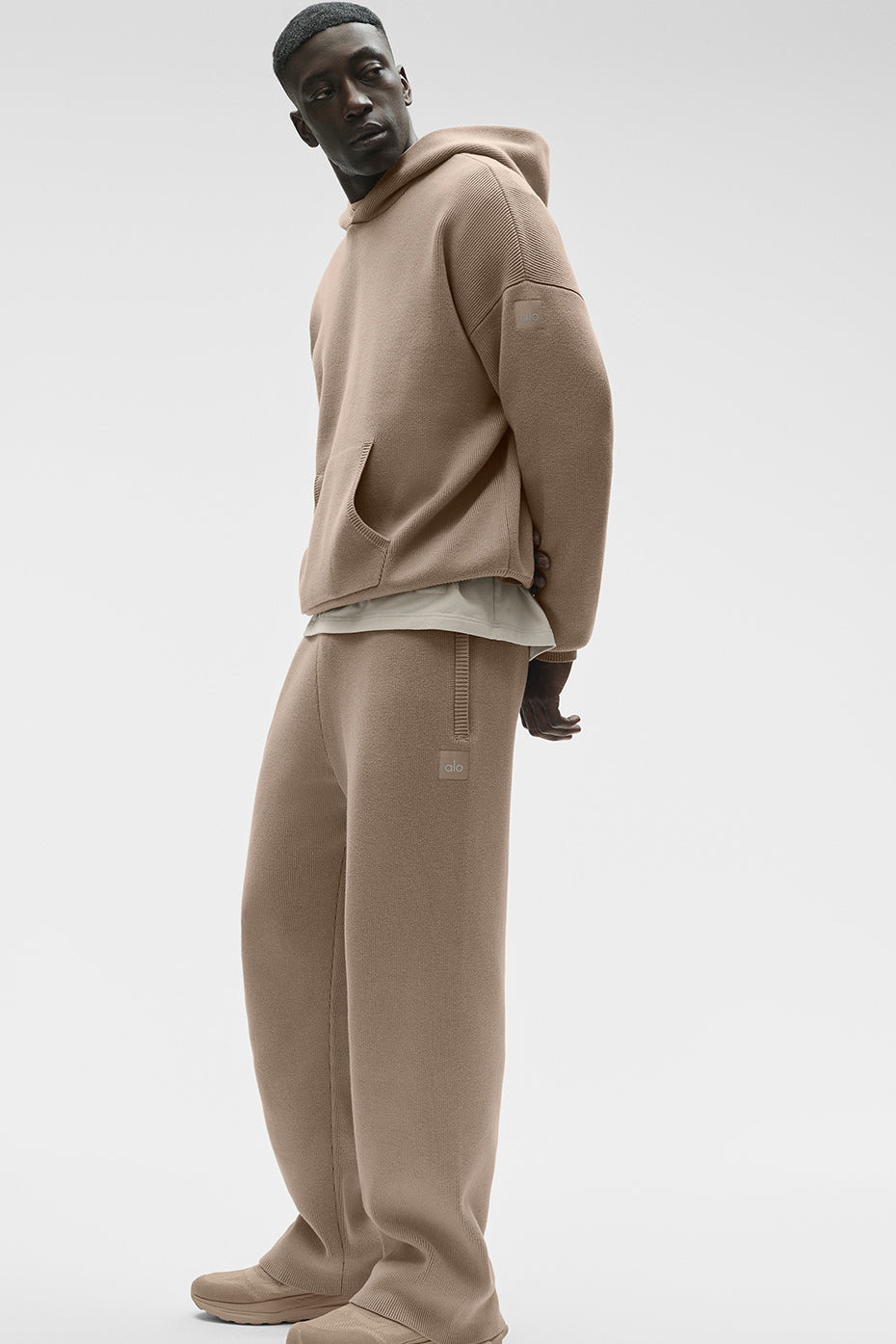 Alo Yoga Scholar Straight Leg Sweatpant - Gravel