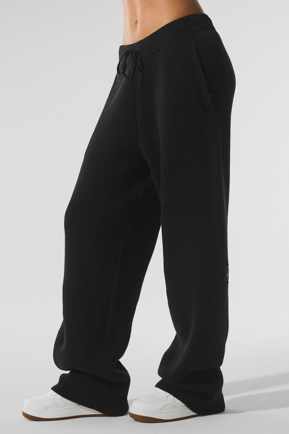 Alo Yoga Domain Rib Knit Sweatpant - Black