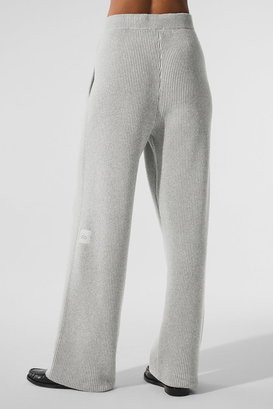 Alo Yoga Domain Rib Knit Sweatpant - Athletic Heather Grey