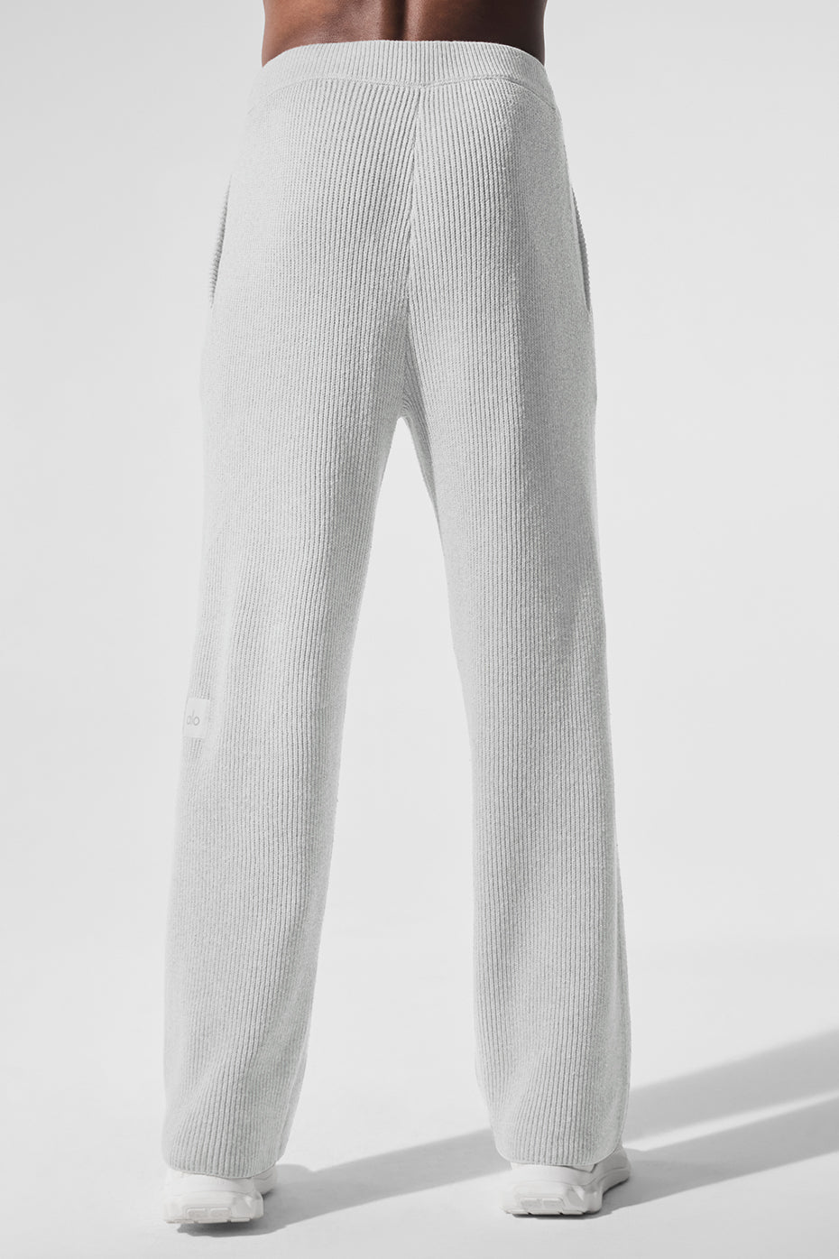 Alo Yoga Domain Rib Knit Sweatpant - Athletic Heather Grey