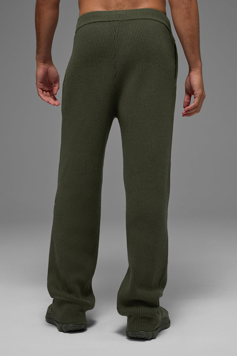 Alo Yoga Domain Rib Knit Sweatpant - Green Olive