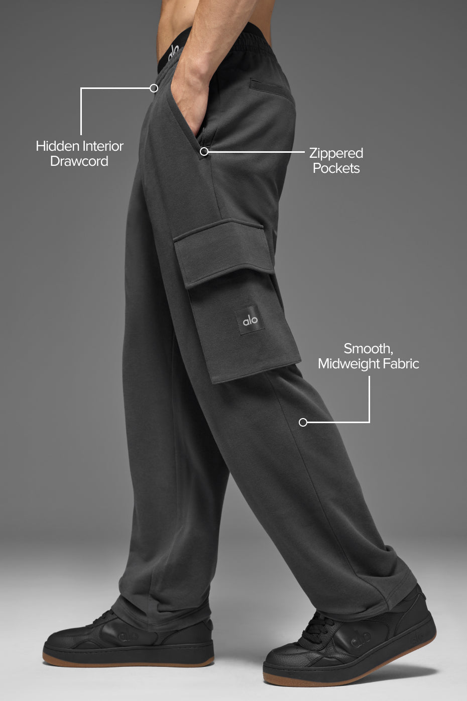 Alo Yoga Double Take Cargo Pant - Anthracite