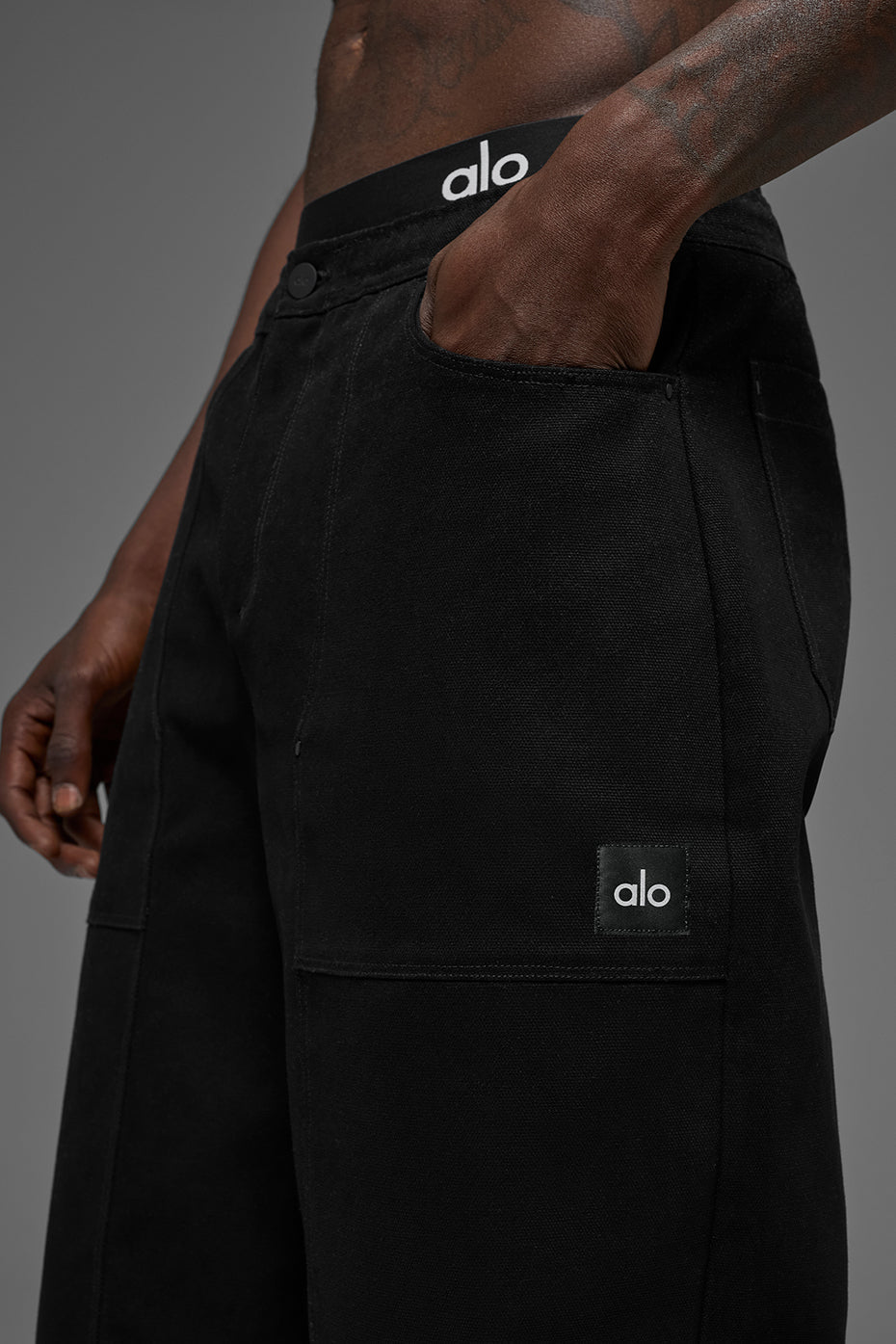 Alo Yoga Cotton Canvas Carpenter Pant - Black