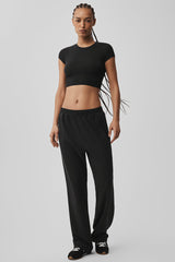 Alo Yoga Double Take Straight Leg Pant - Black