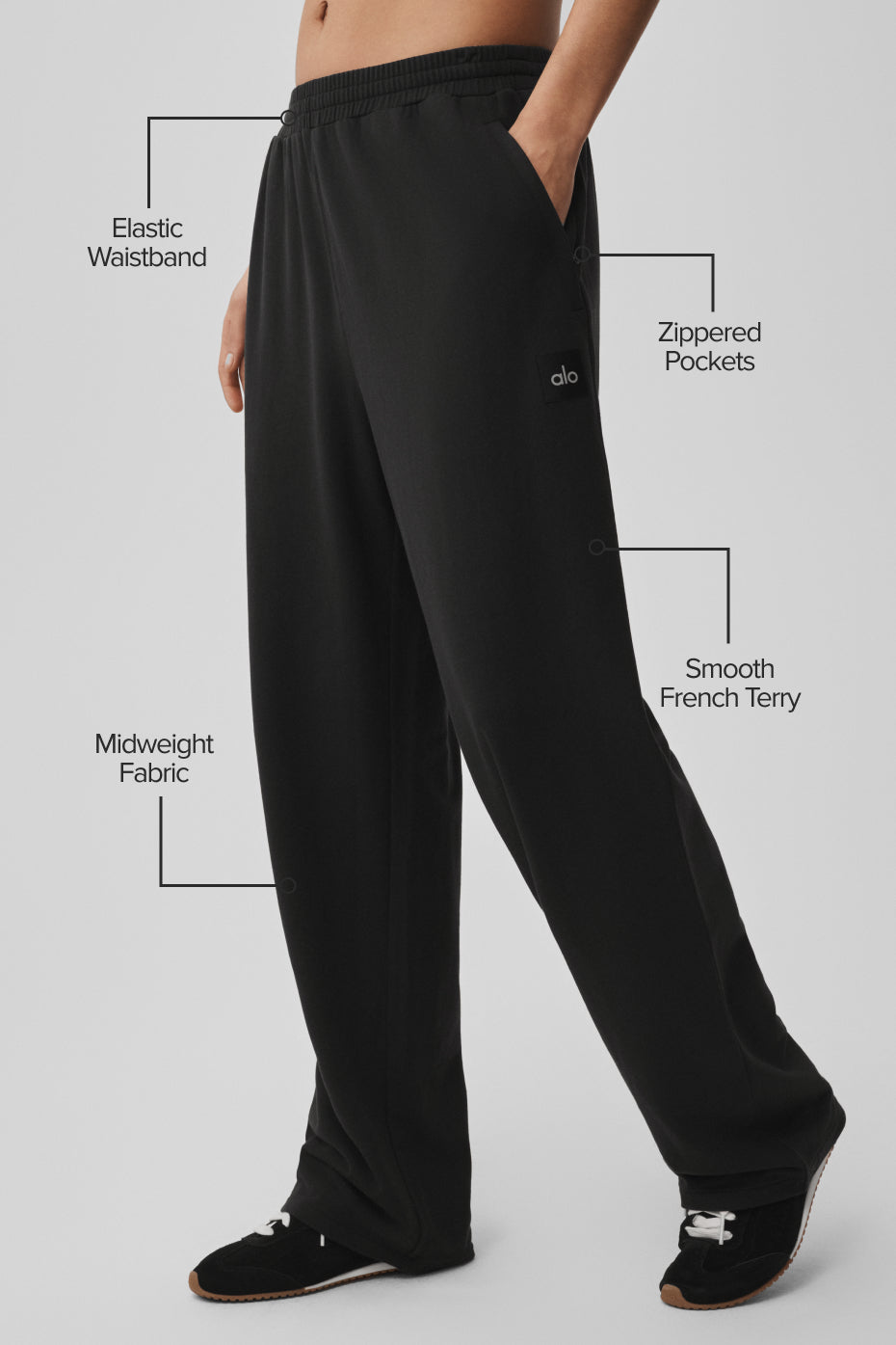 Alo Yoga Double Take Straight Leg Pant - Black