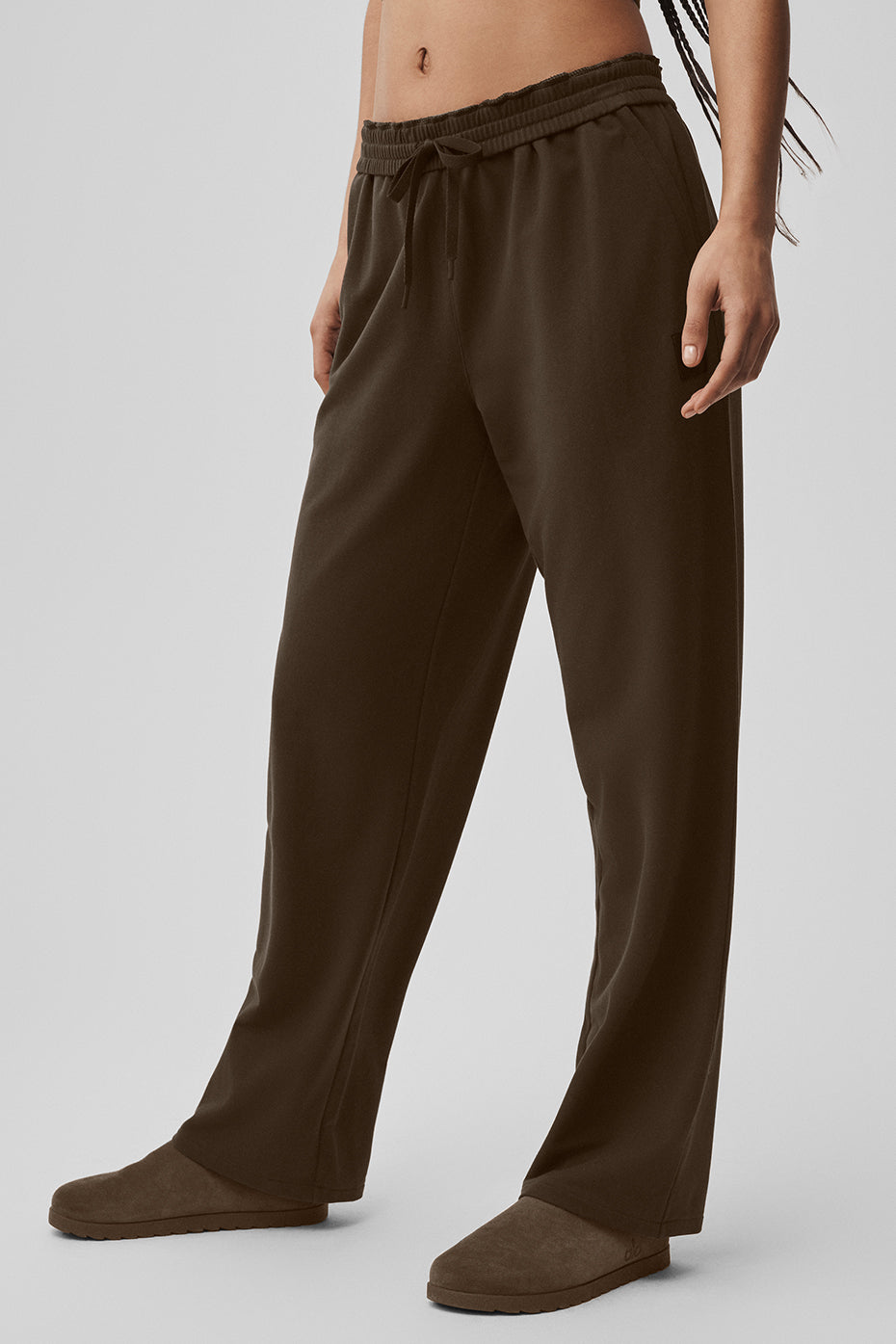 Alo Yoga Double Take Straight Leg Pant - Espresso