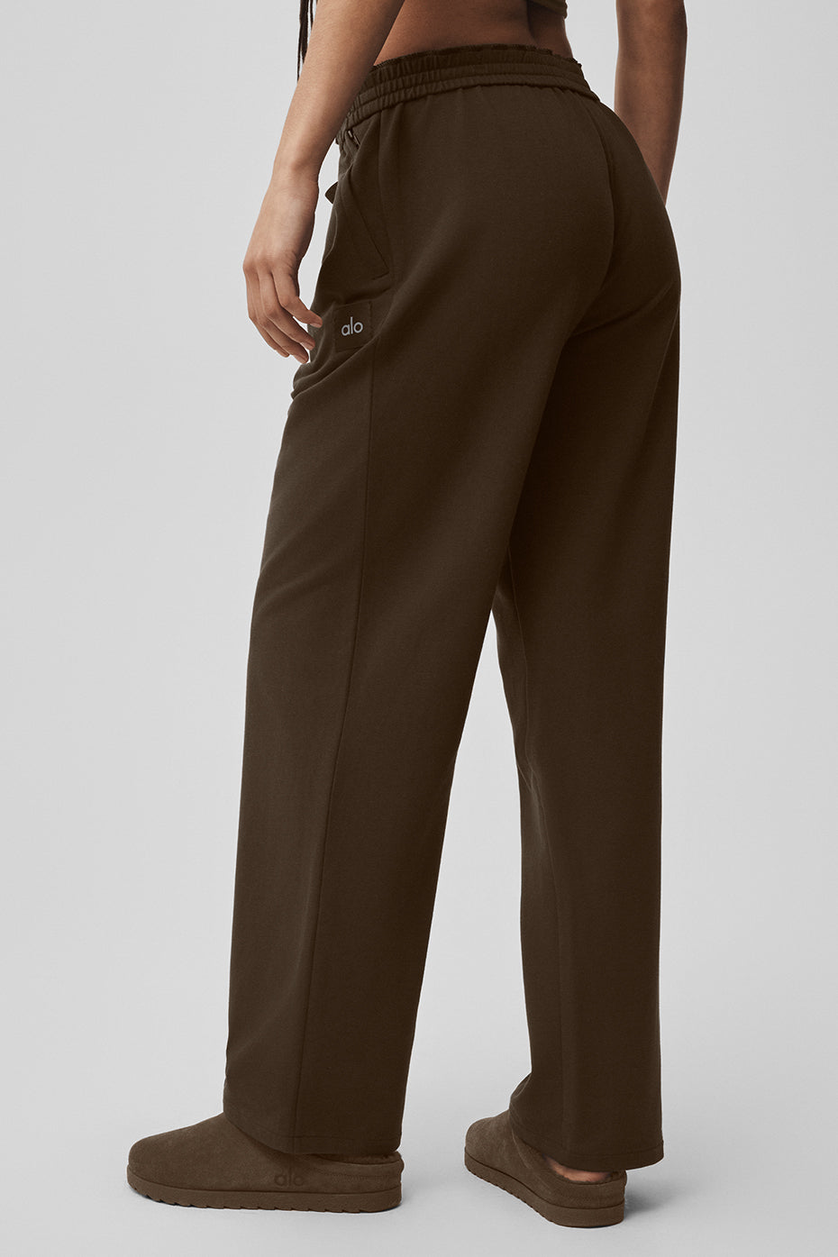 Alo Yoga Double Take Straight Leg Pant - Espresso
