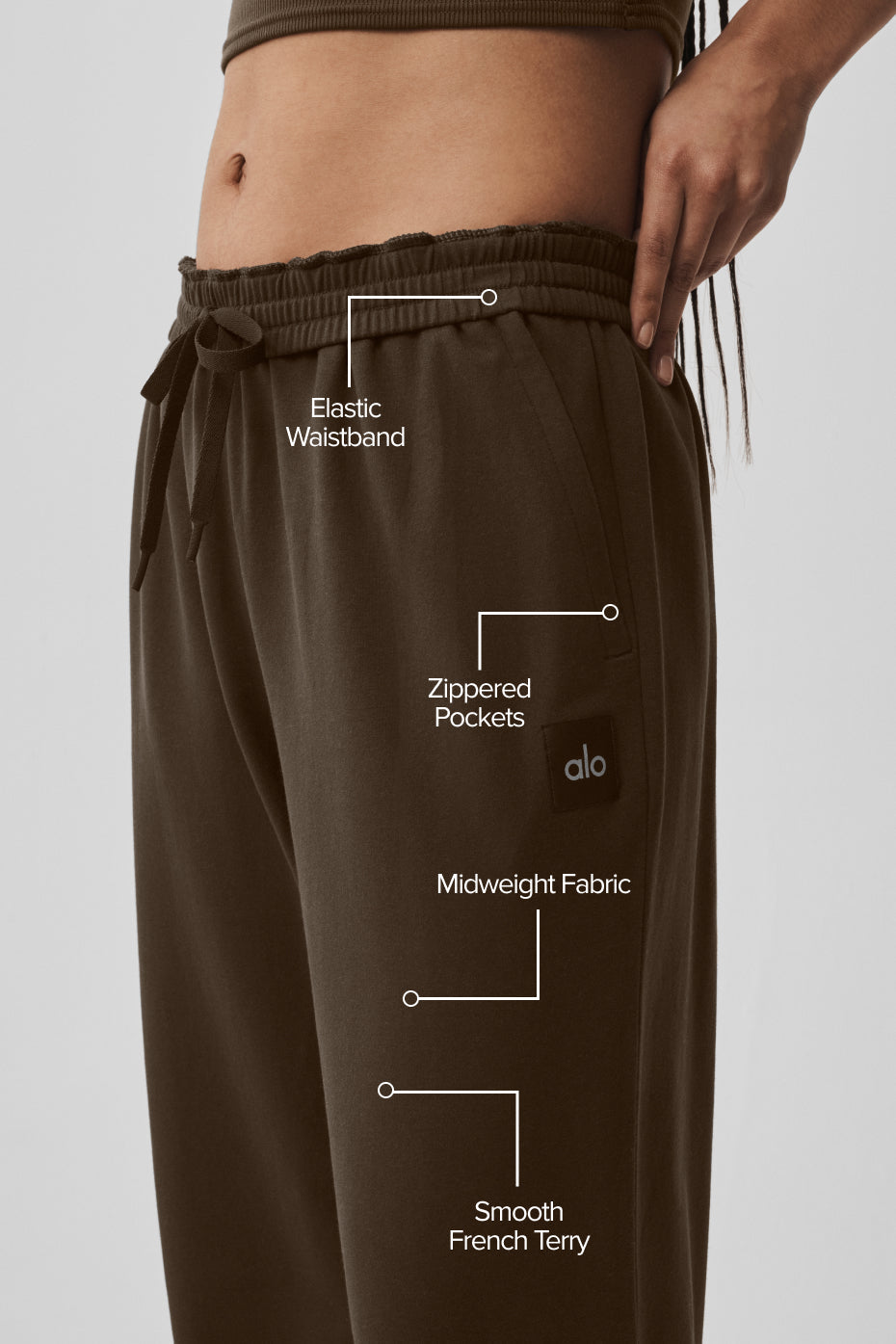 Alo Yoga Double Take Straight Leg Pant - Espresso