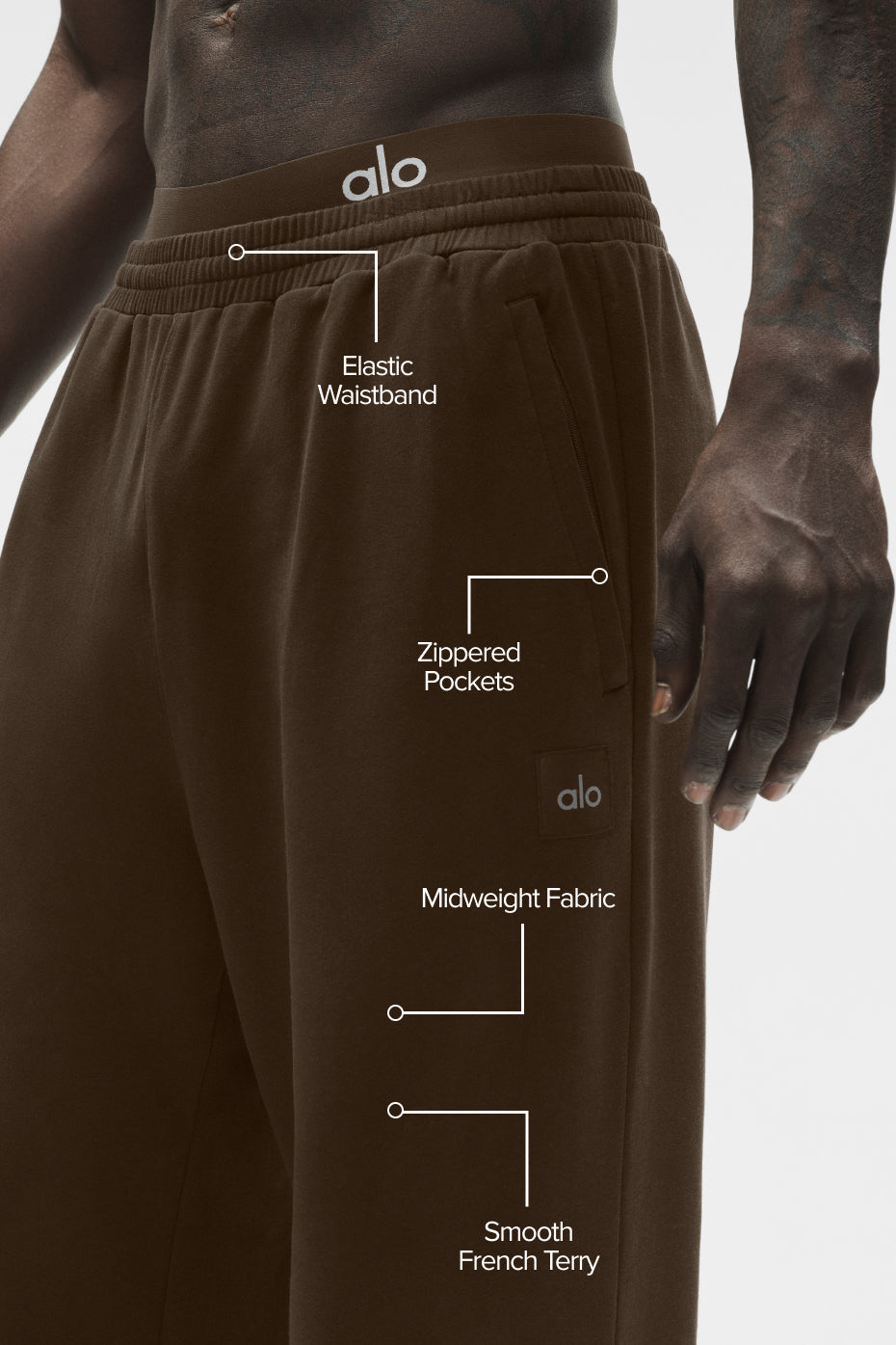 Alo Yoga Double Take Straight Leg Pant - Espresso