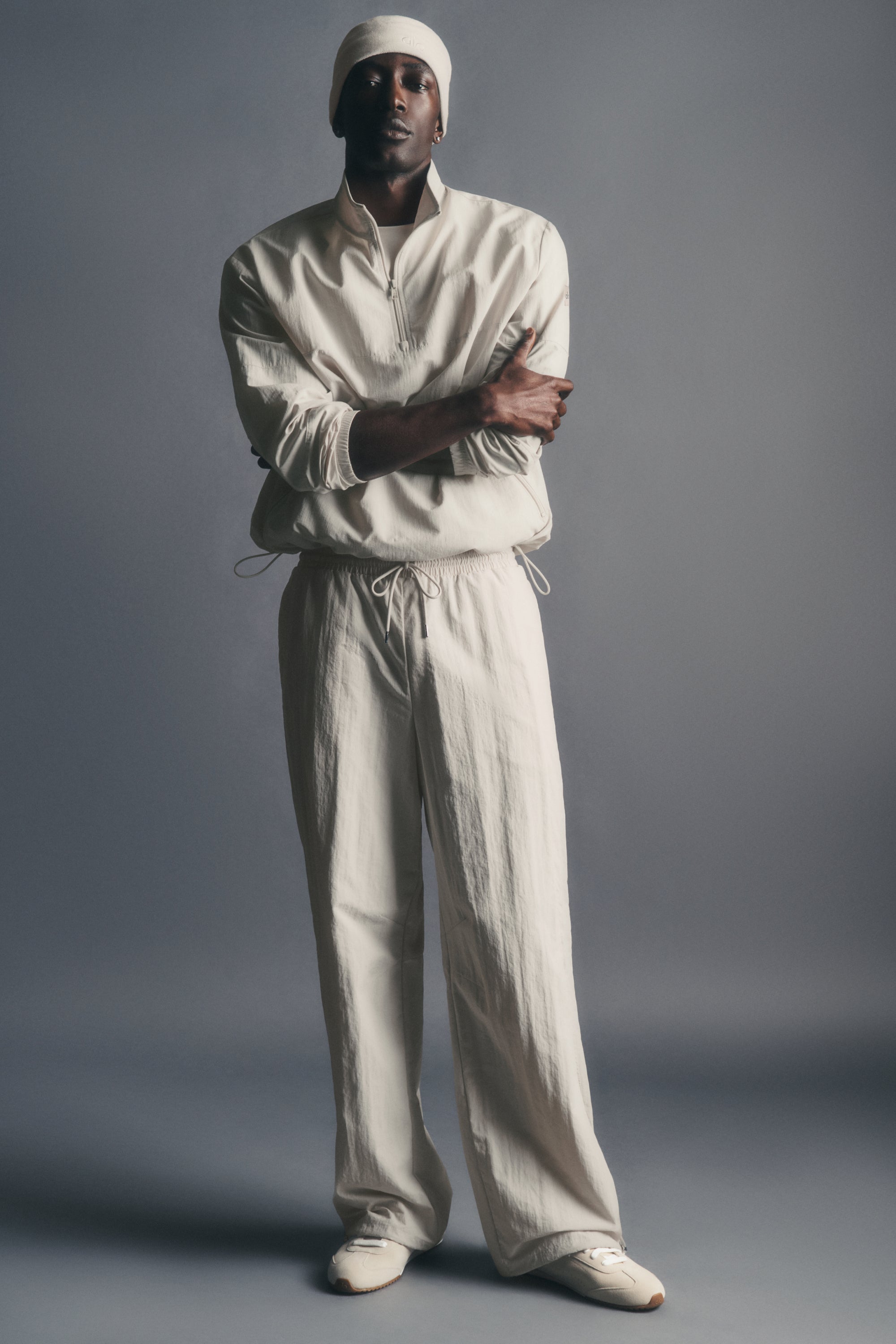 Alo Yoga Takeaway Track Straight Leg Pant - Bone
