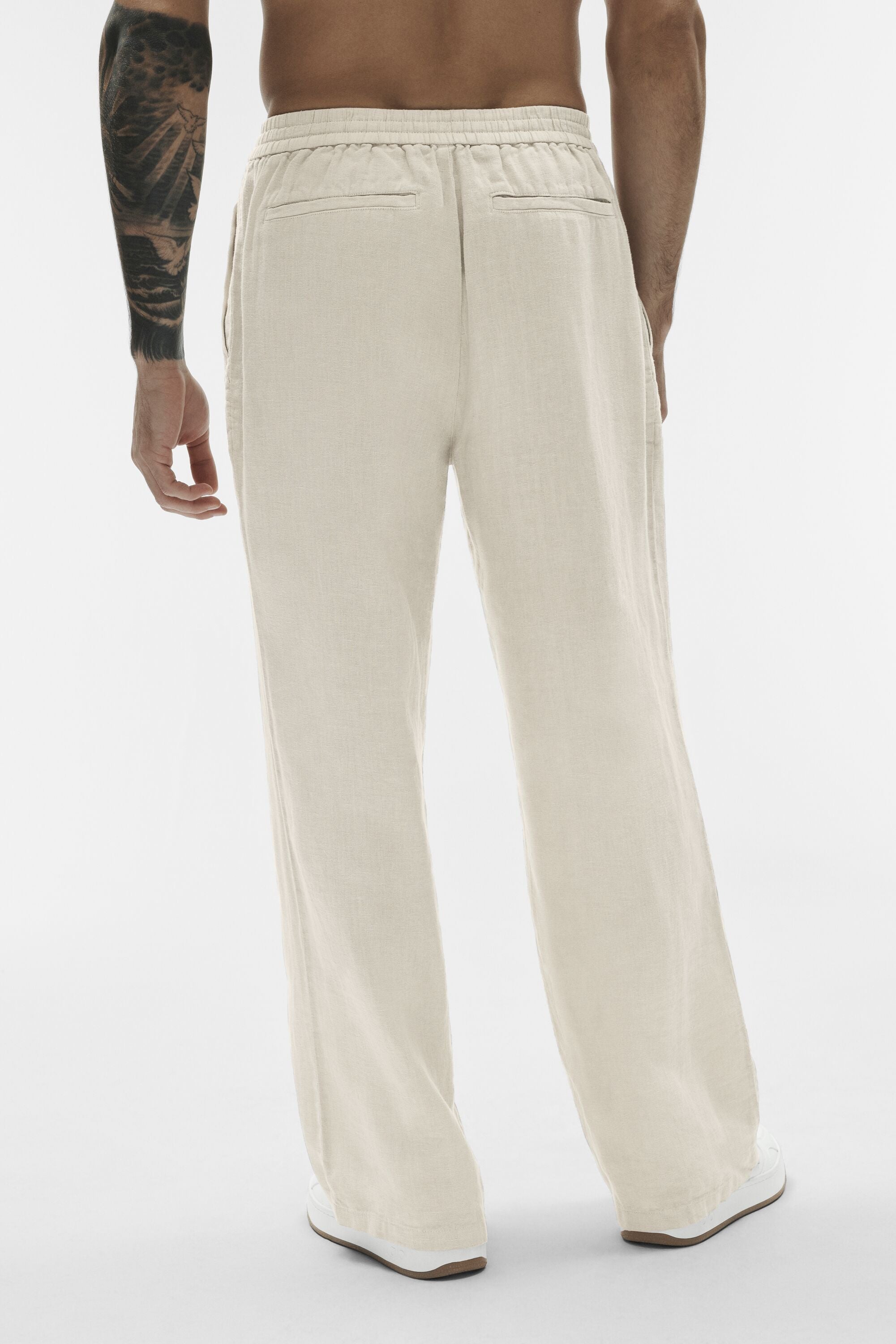 Alo Yoga Linen Days Straight Leg Pant - Bone