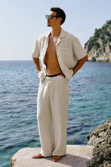 Alo Yoga Linen Days Straight Leg Pant - Bone