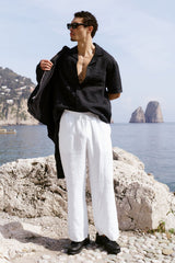 Alo Yoga Linen Days Straight Leg Pant - White