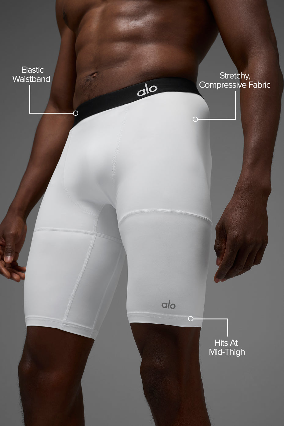 Alo Yoga 9" Flight Compression Short - White