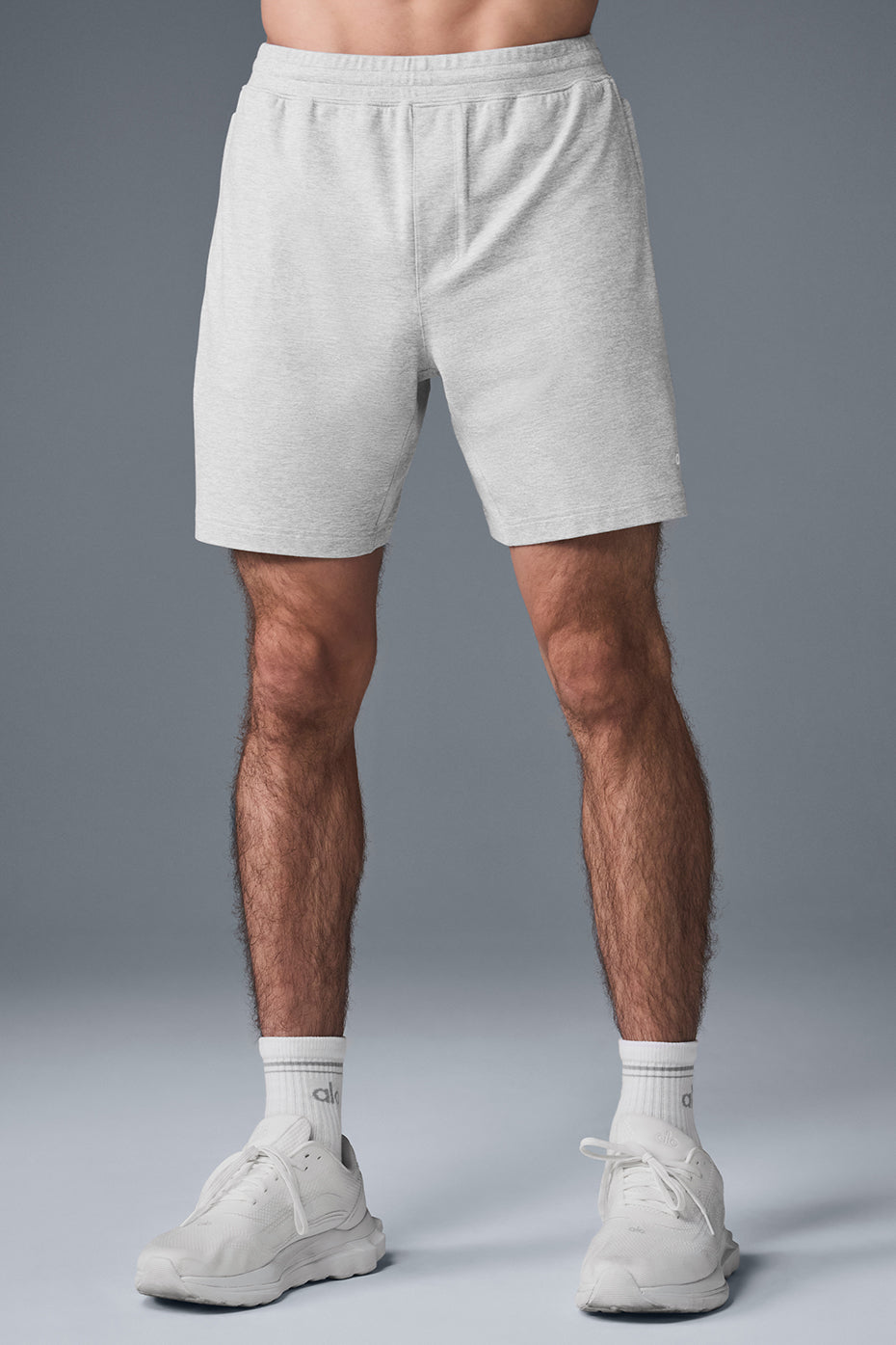 Alo Yoga 7" Conquer React Performance Short - Athletic Heather Grey