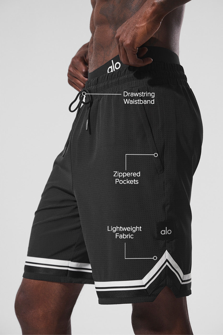 Alo Yoga 9" Traction Arena Short - Black