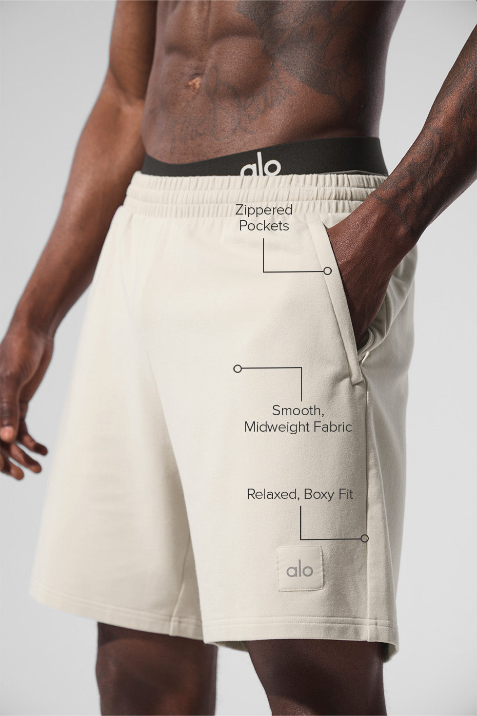 Alo Yoga 7" Double Take Short - Bone