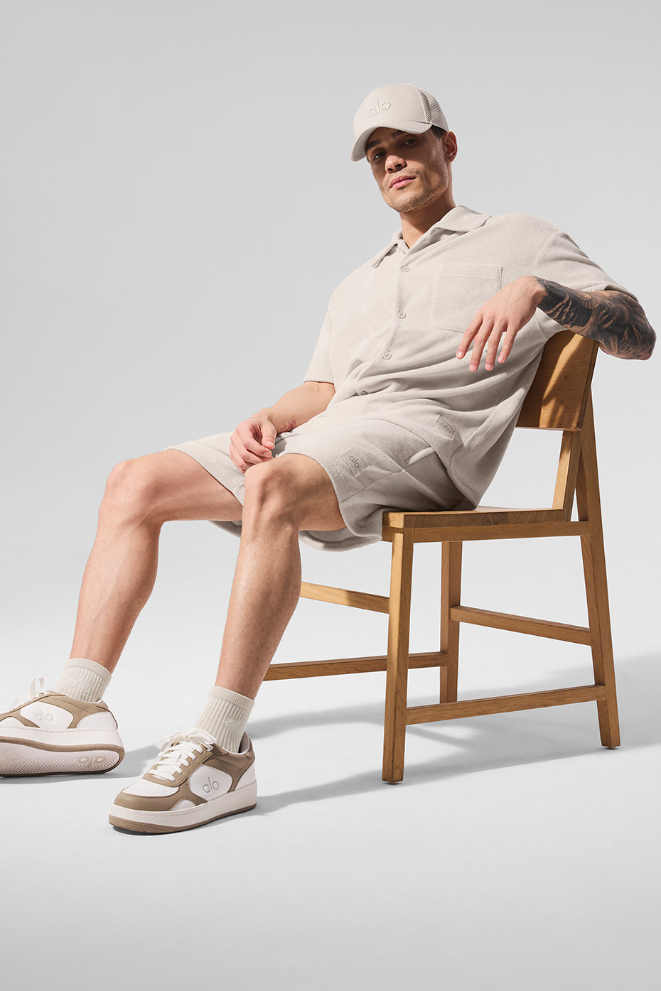 Alo Yoga 7" Coastal Terry Short - Bone