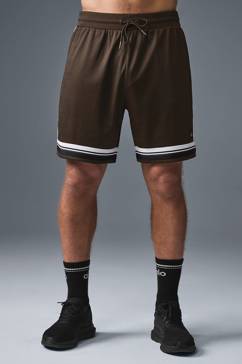 Alo Yoga 7" Key Mesh Basketball Short - Espresso