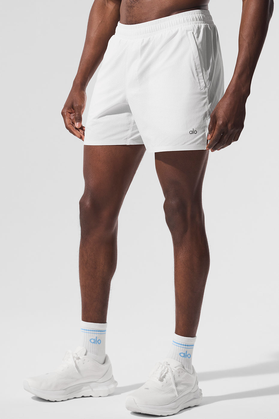 Alo Yoga 5" Traction Running Short - White
