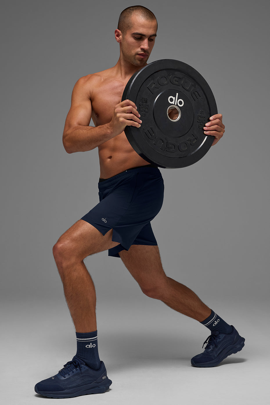 Alo Yoga 5" Traction Running Short - Navy