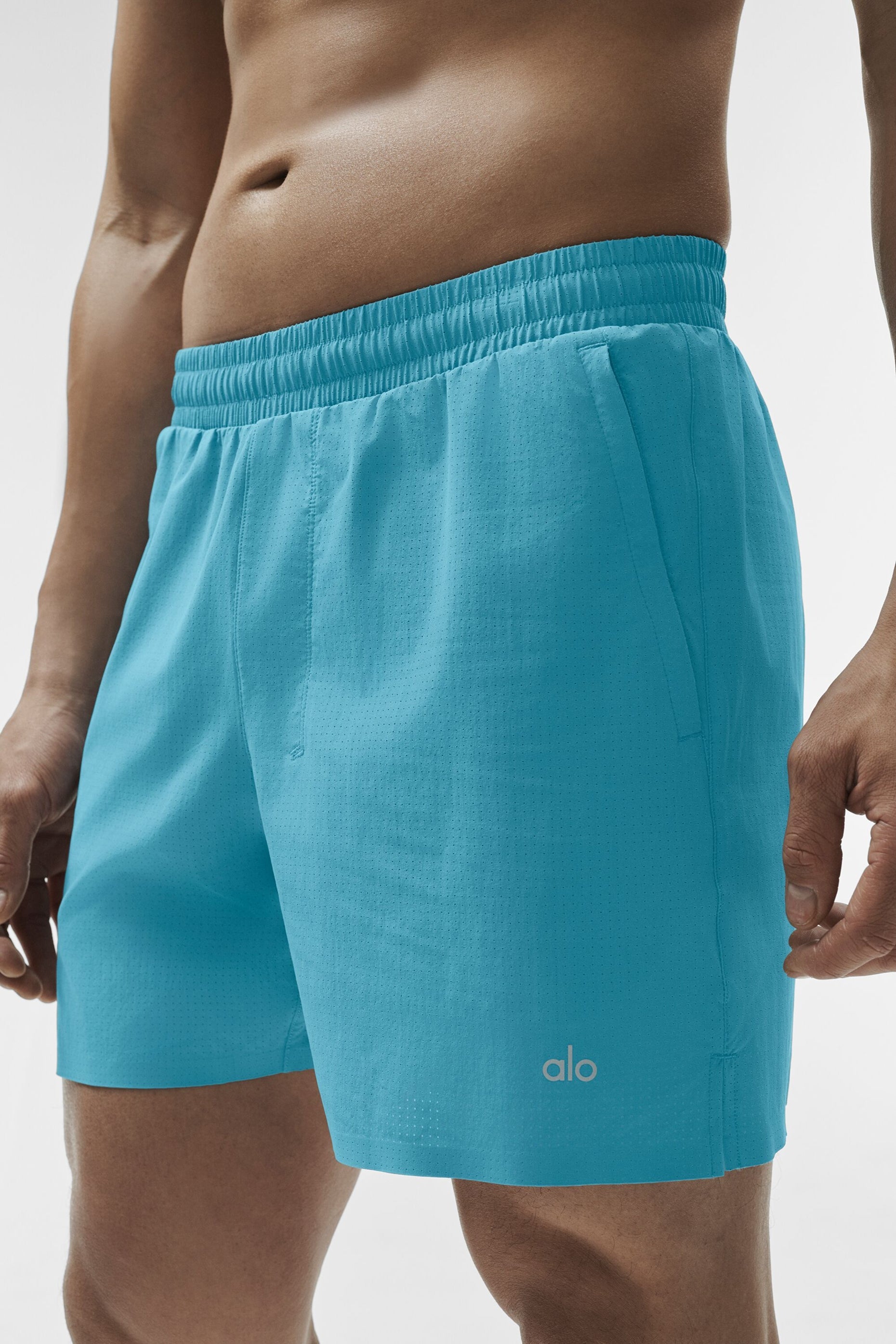Alo Yoga 5" Traction Running Short - Blue Breeze